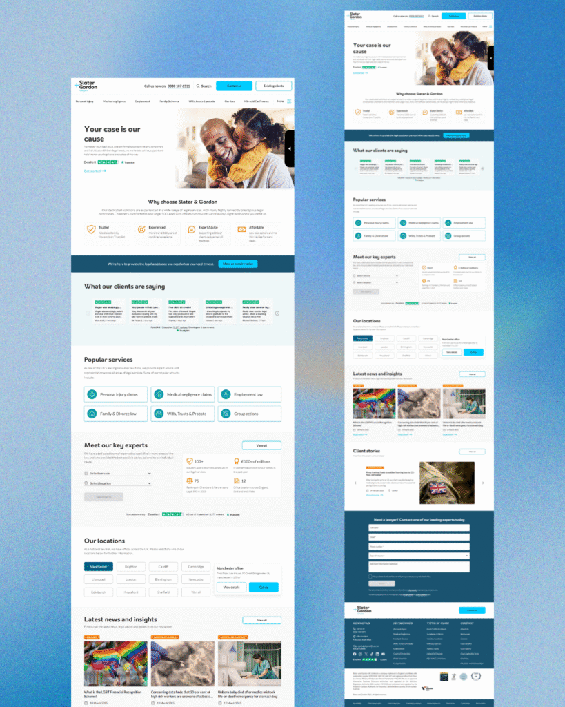 Slater Gordon Solicitor website design website development